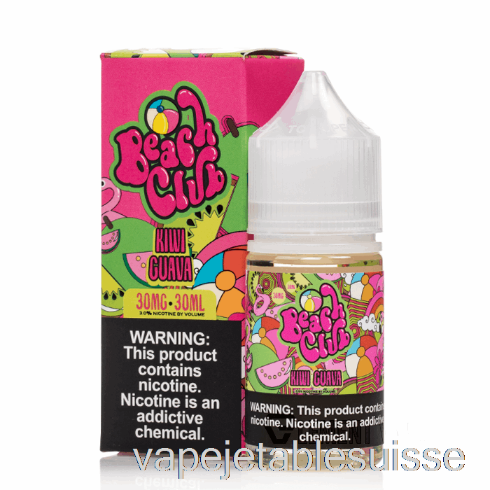 Vape Suisse Goyave Kiwi - Sels De Club De Plage - 30ml 30mg